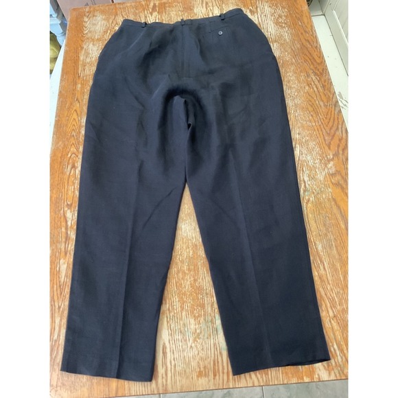 Talbots‎ Irish Linen Pants Pleated Front Career Dress Black Size 16 - Picture 9 of 10